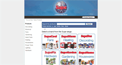 Desktop Screenshot of products.supabrands.co.uk